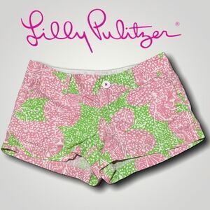 Lilly Pulitzer, Walsh Shorts Mimosa Citrus Chino Style Patterned Women’s Size 0
